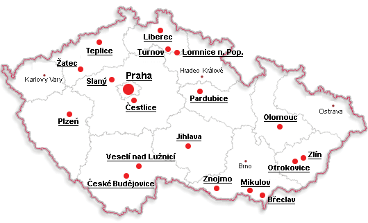 Mapa prodejen